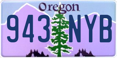 OR license plate 943NYB