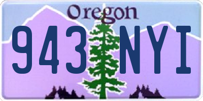 OR license plate 943NYI