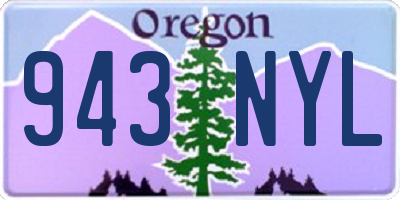 OR license plate 943NYL
