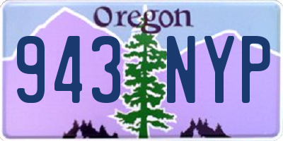 OR license plate 943NYP