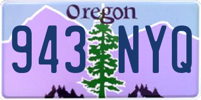 OR license plate 943NYQ