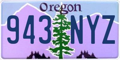 OR license plate 943NYZ
