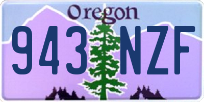 OR license plate 943NZF