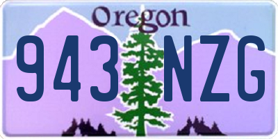 OR license plate 943NZG