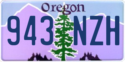 OR license plate 943NZH
