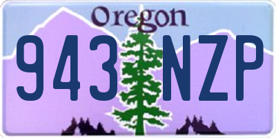 OR license plate 943NZP