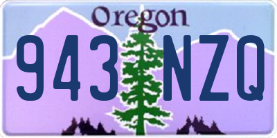 OR license plate 943NZQ