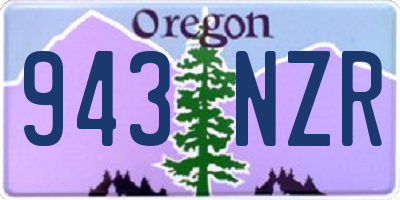OR license plate 943NZR