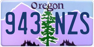 OR license plate 943NZS