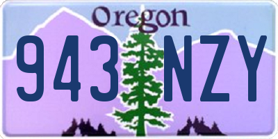 OR license plate 943NZY