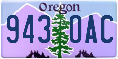 OR license plate 943OAC