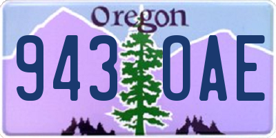 OR license plate 943OAE