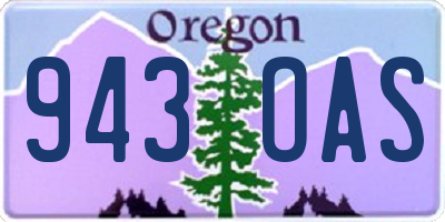 OR license plate 943OAS