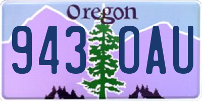 OR license plate 943OAU