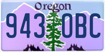 OR license plate 943OBC