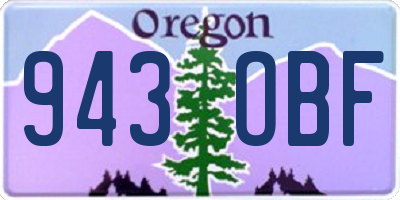 OR license plate 943OBF