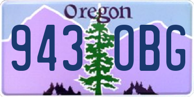 OR license plate 943OBG