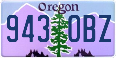 OR license plate 943OBZ