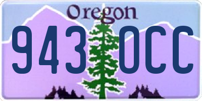 OR license plate 943OCC
