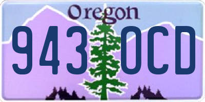 OR license plate 943OCD
