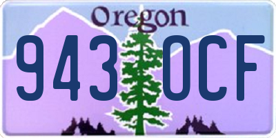 OR license plate 943OCF