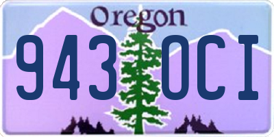 OR license plate 943OCI