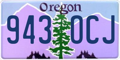 OR license plate 943OCJ