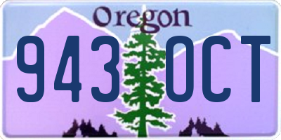 OR license plate 943OCT