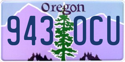 OR license plate 943OCU