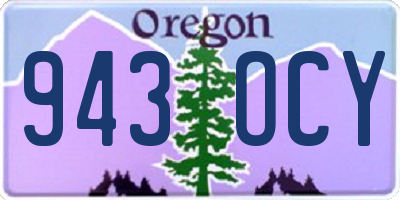 OR license plate 943OCY