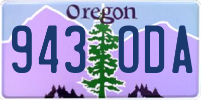 OR license plate 943ODA