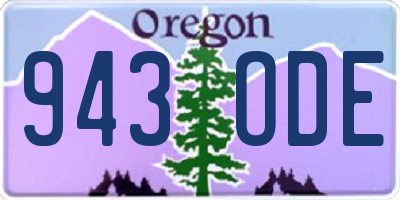 OR license plate 943ODE