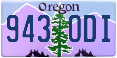 OR license plate 943ODI
