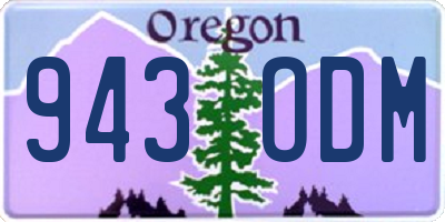OR license plate 943ODM