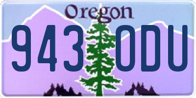 OR license plate 943ODU