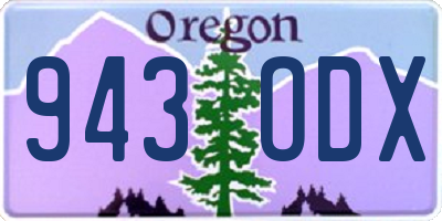 OR license plate 943ODX