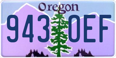 OR license plate 943OEF