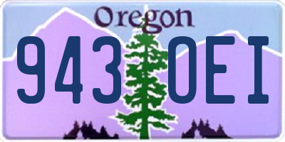 OR license plate 943OEI