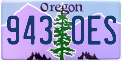 OR license plate 943OES