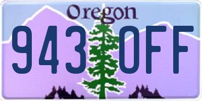 OR license plate 943OFF