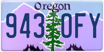 OR license plate 943OFY