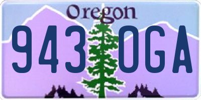 OR license plate 943OGA
