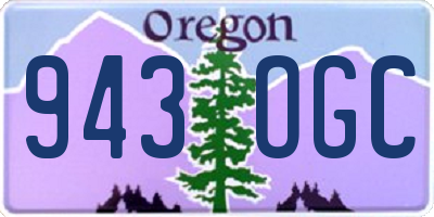 OR license plate 943OGC