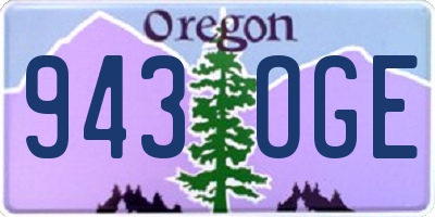OR license plate 943OGE