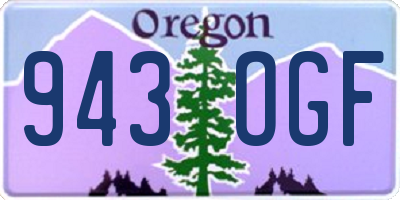 OR license plate 943OGF