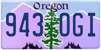 OR license plate 943OGI
