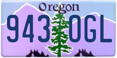 OR license plate 943OGL