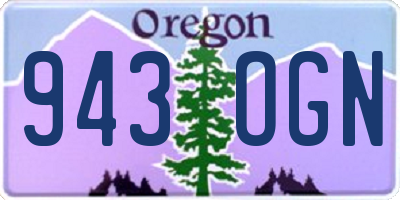 OR license plate 943OGN