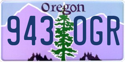 OR license plate 943OGR