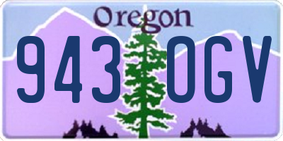 OR license plate 943OGV